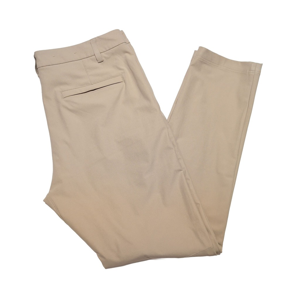Lululemon Commission Pants Classic Mens 36 x 32 Tan Excellent Warpstreme LM5AEYS